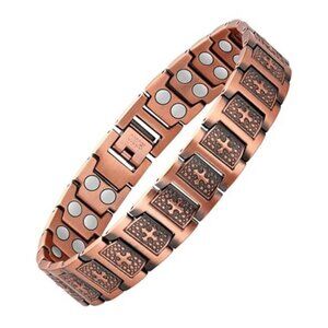 Men Copper Magnetic Bracelet Cross Therapy Adjustable Wrist Jewelry Gifts for Me